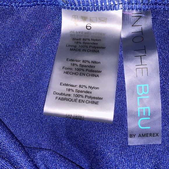 Swim/Bathing Suit One Piece Size 6 Women’s Into The Bleu By Amerex Multi Colors - Picture 10 of 11